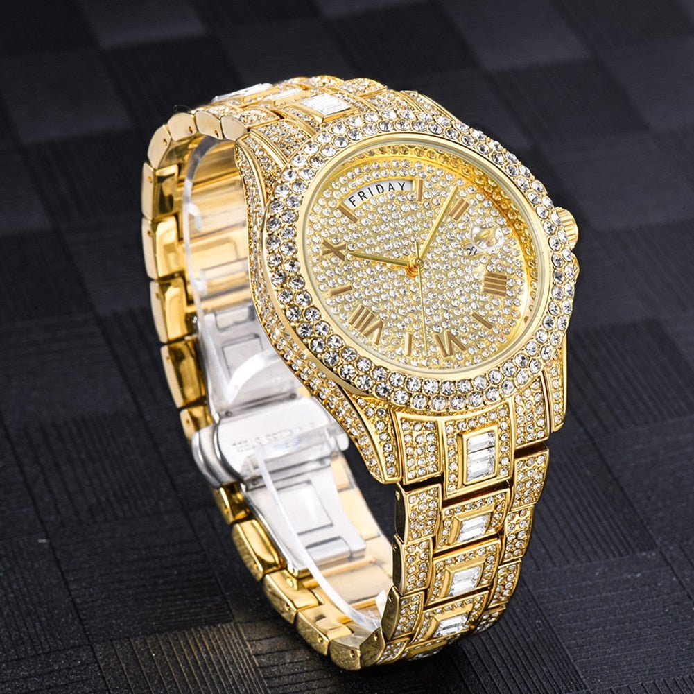 18K Gold Diamond Presidential Watch