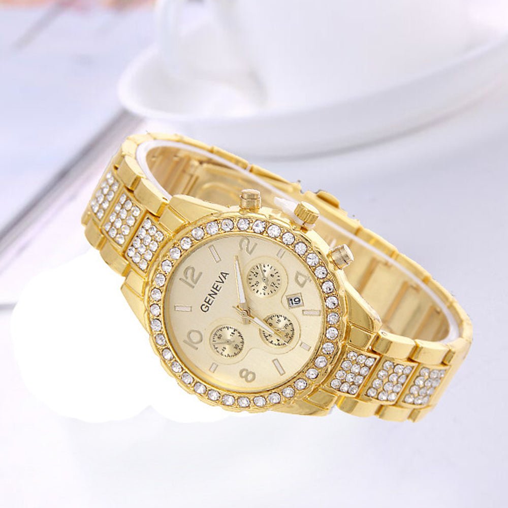 18k Gold Diamond Icy Watch Set