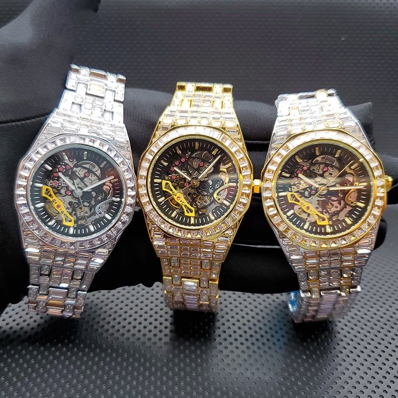 Baguette Diamond Tycoon Mechanical Watch