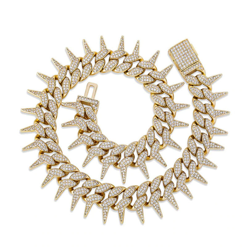 25MM Thorns Box Buckle Cuban Chain