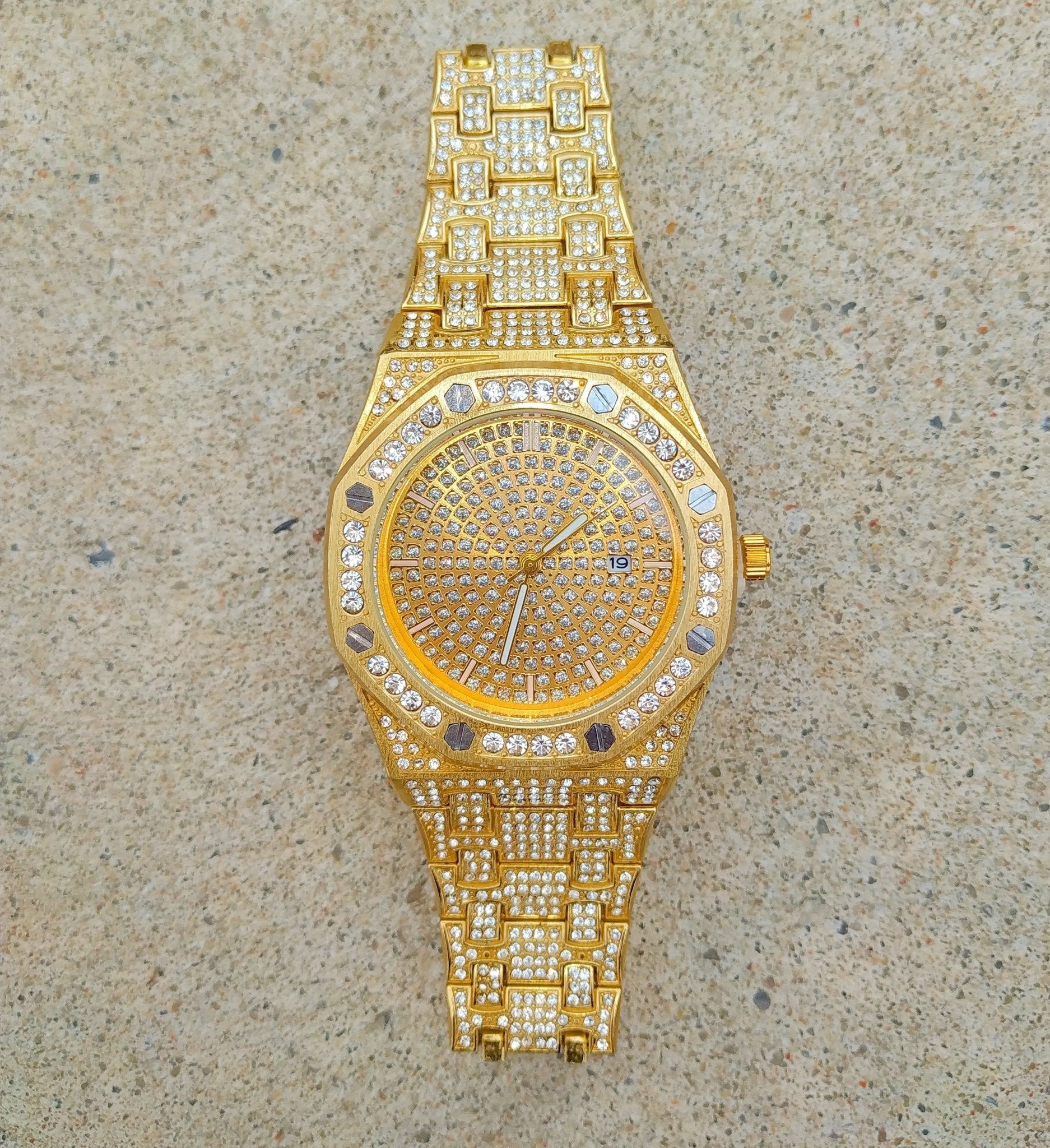 18K Gold Diamond Drip Watch