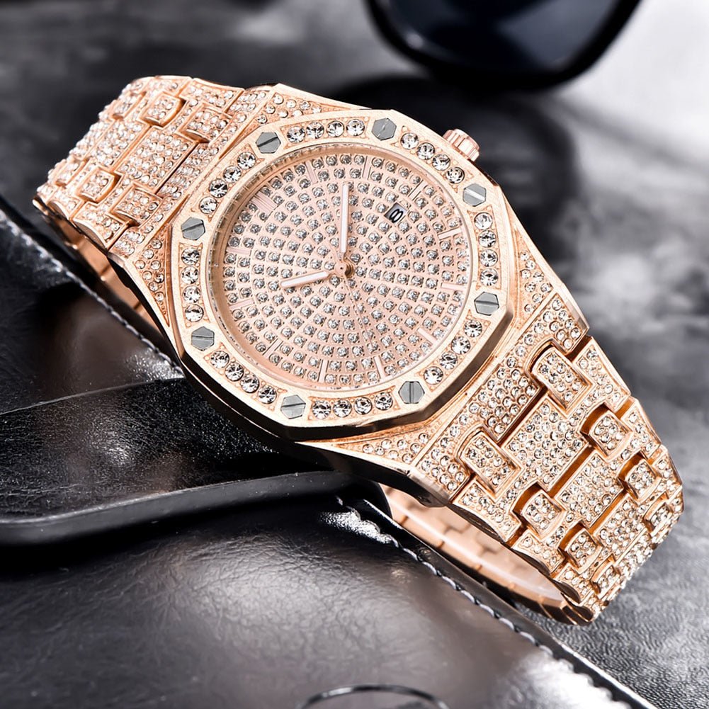 18K Gold Diamond Drip Watch