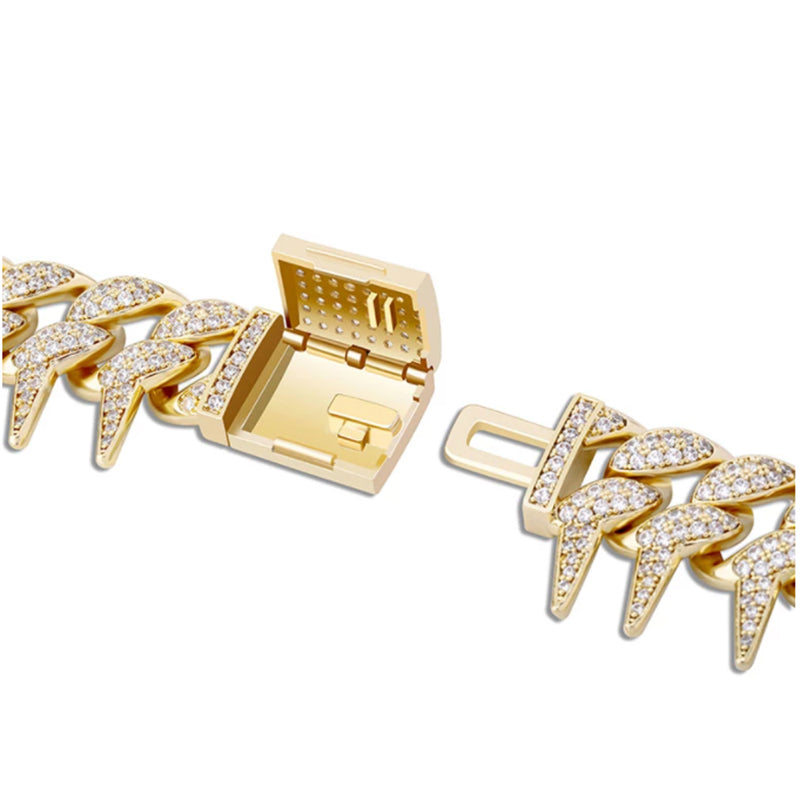 25MM Thorns Box Buckle Cuban Chain