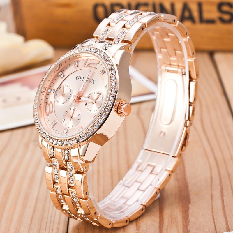 18K Gold Diamond Face Watch 2