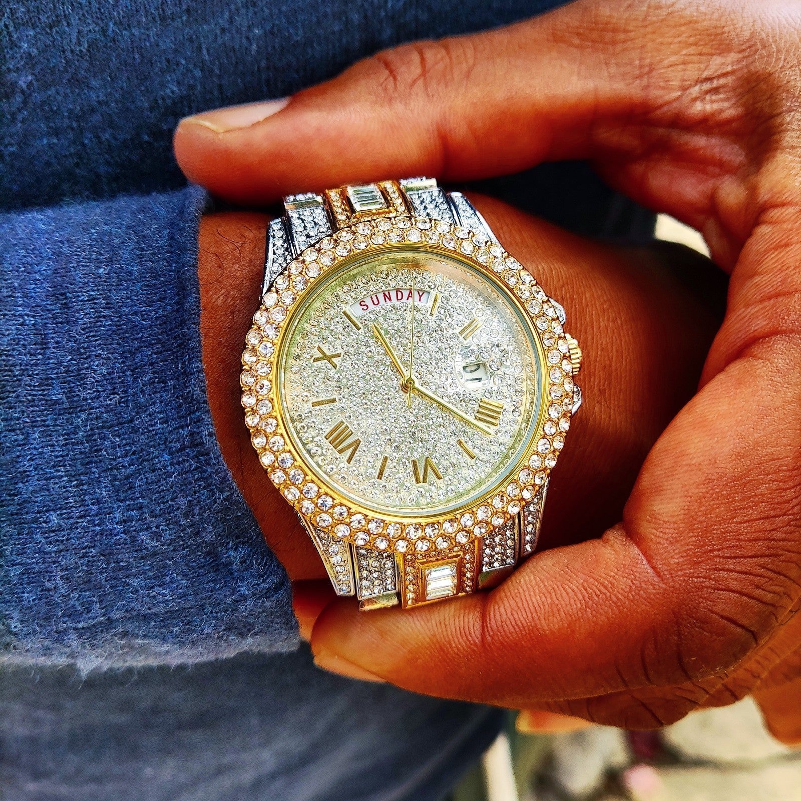 18K Gold Diamond Presidential Watch