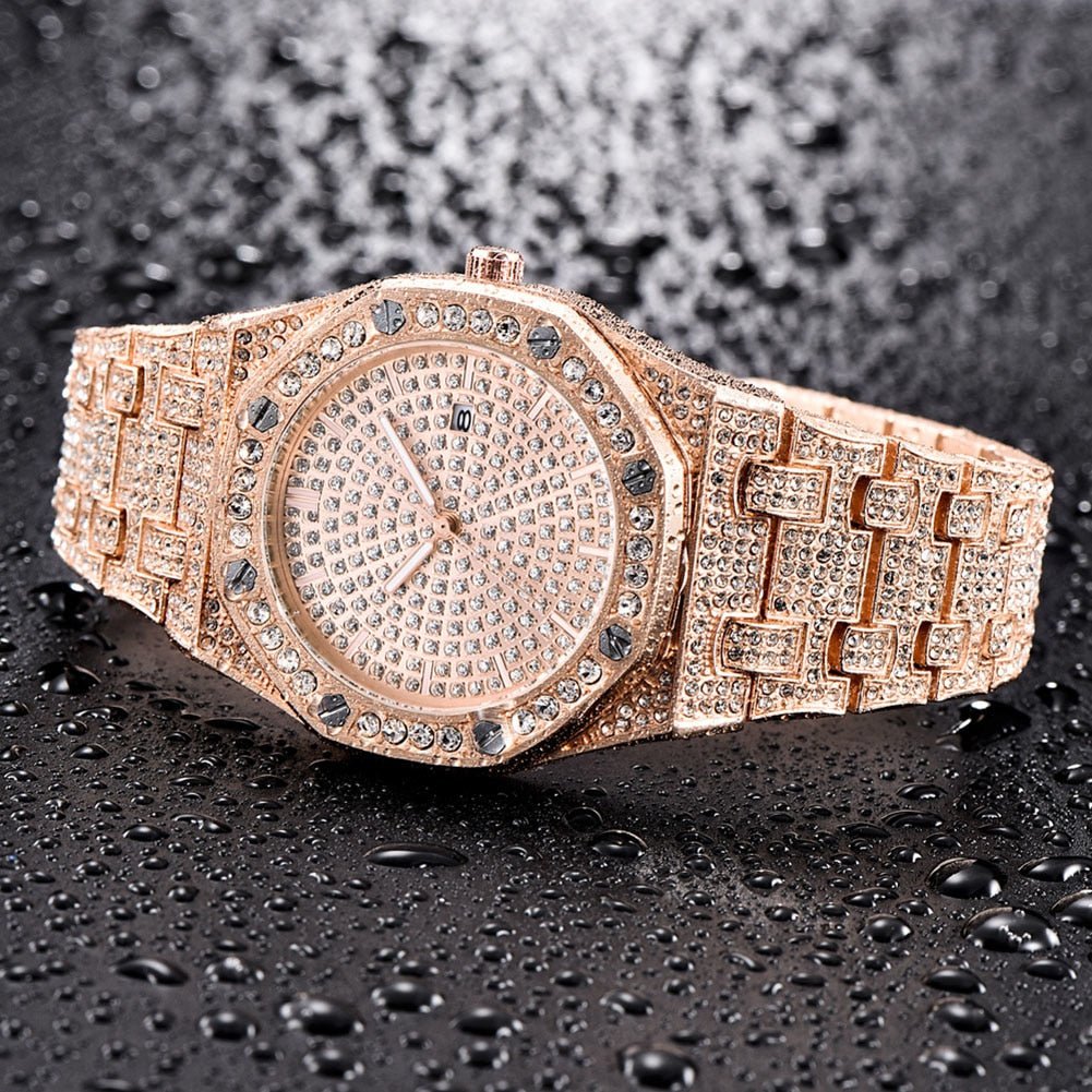 18K Gold Diamond Drip Watch