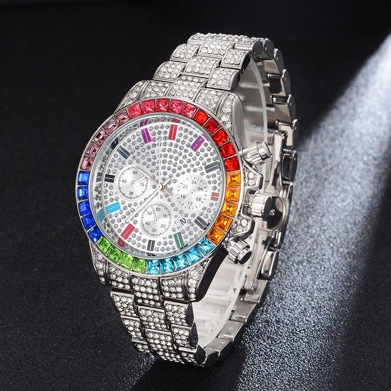 18K Gold Rainbow Diamond Watch