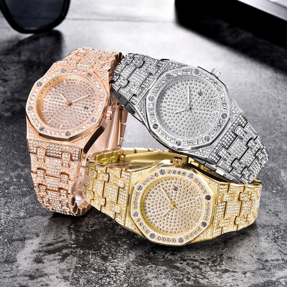 18K Gold Diamond Drip Watch