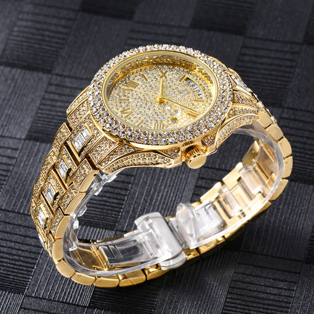 18K Gold Diamond Presidential Watch