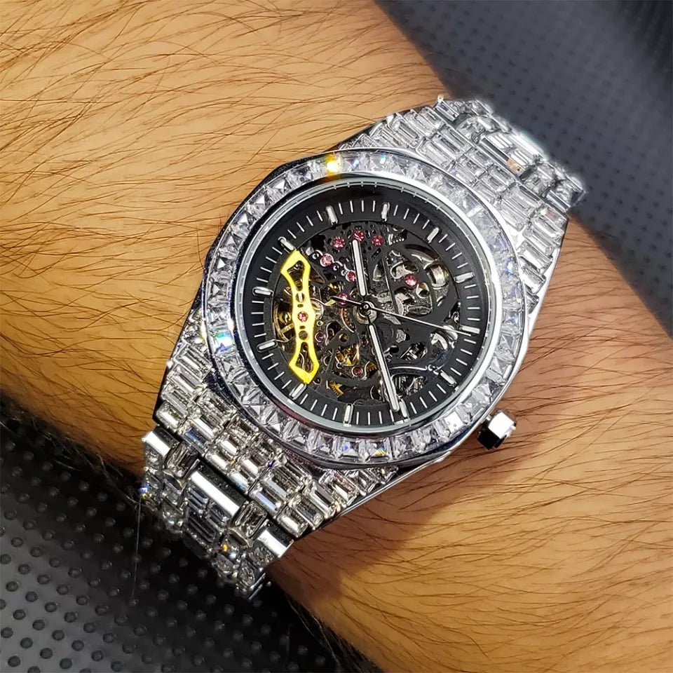 Baguette Diamond Tycoon Mechanical Watch