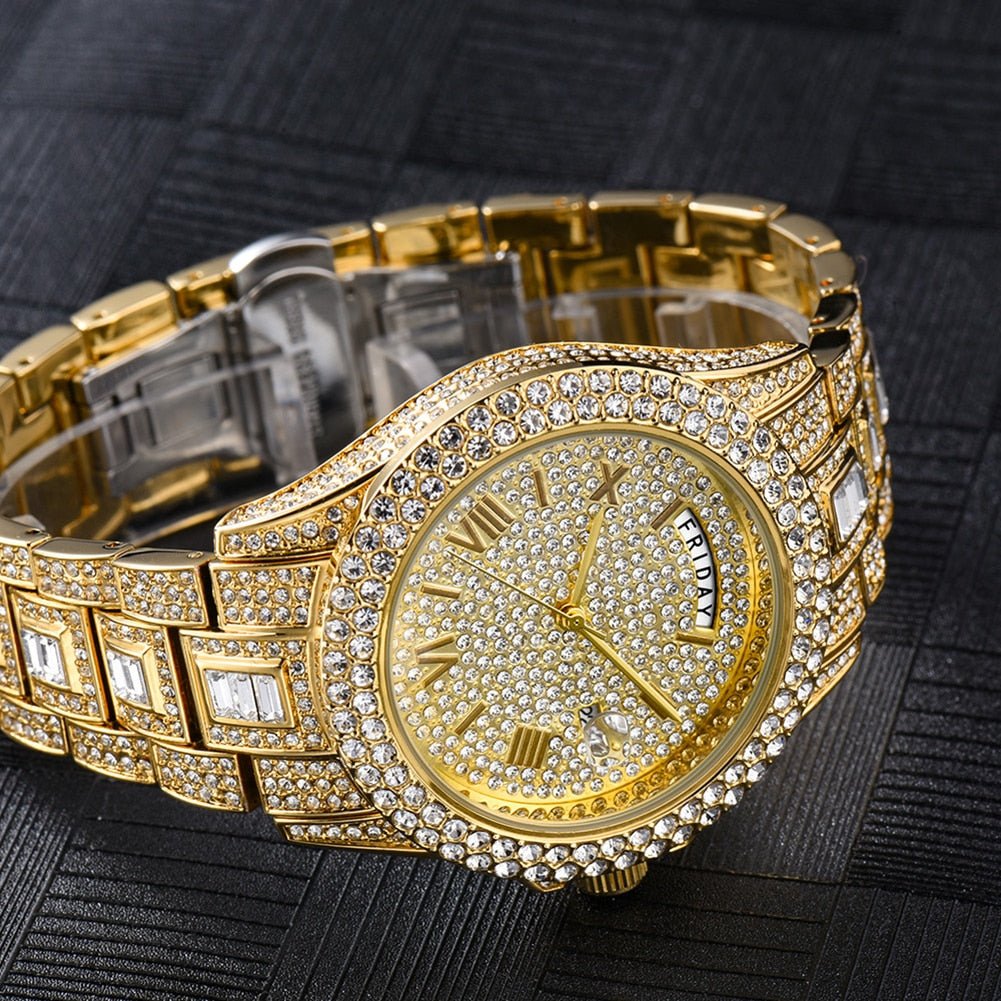 18K Gold Diamond Presidential Watch