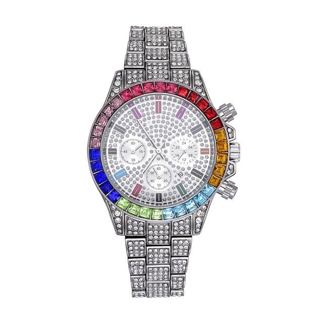 18K Gold Rainbow Diamond Watch