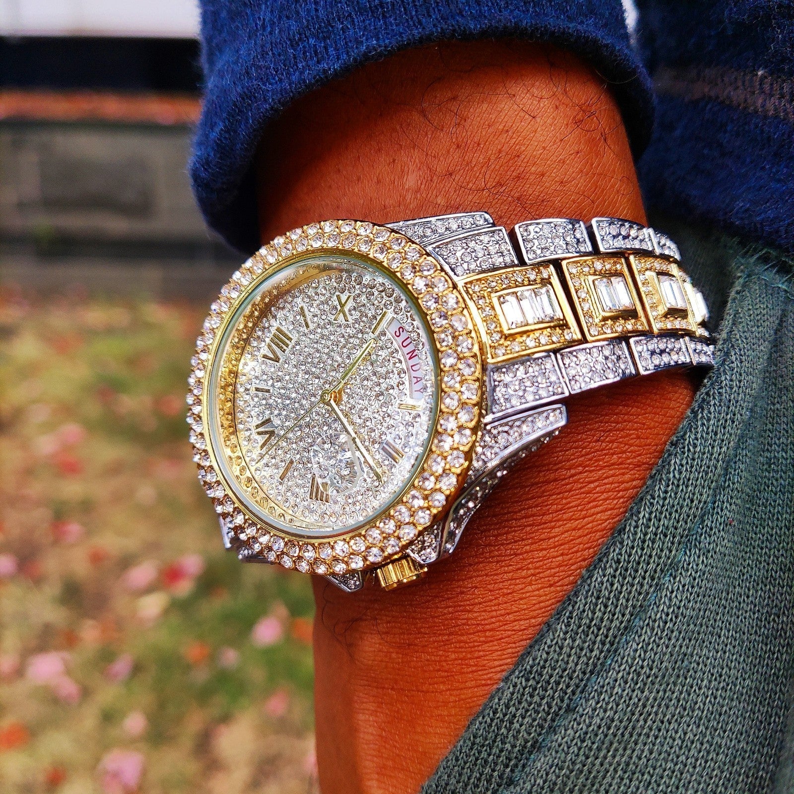 18K Gold Diamond Presidential Watch