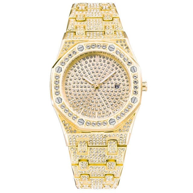 18K Gold Diamond Drip Watch