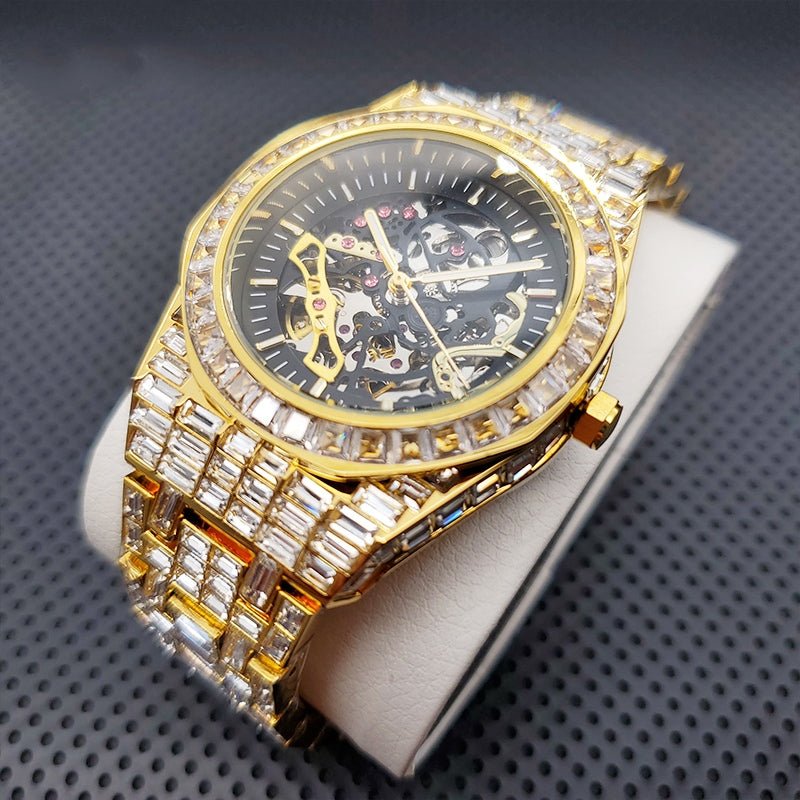 Baguette Diamond Tycoon Mechanical Watch