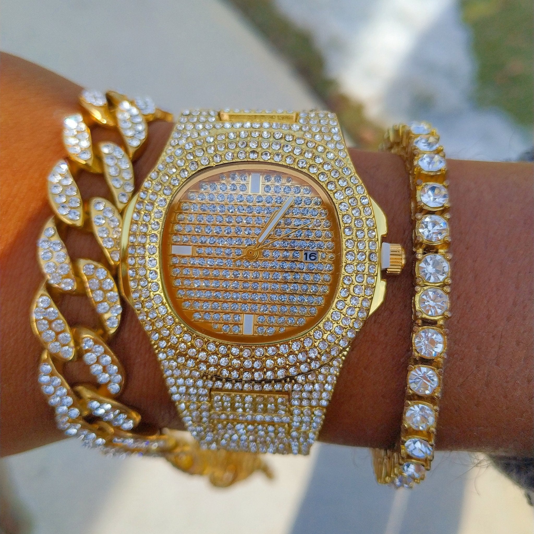 18K Gold Drip Watch
