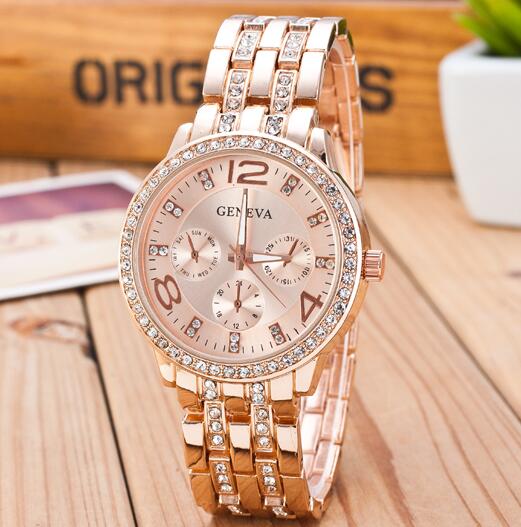 18K Gold Diamond Face Watch 2