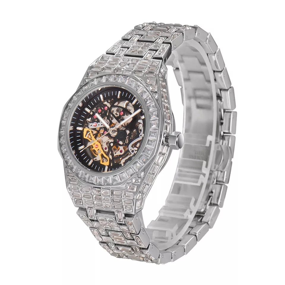 Baguette Diamond Tycoon Mechanical Watch