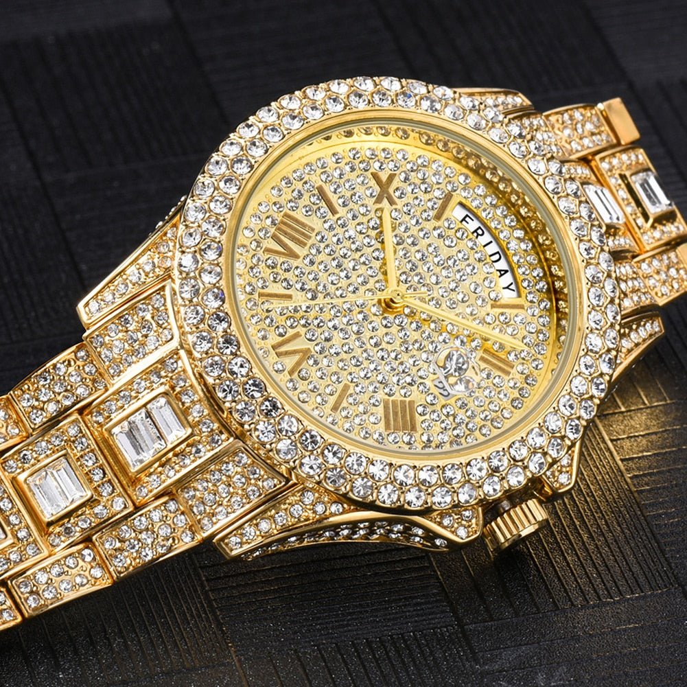 18K Gold Diamond Presidential Watch