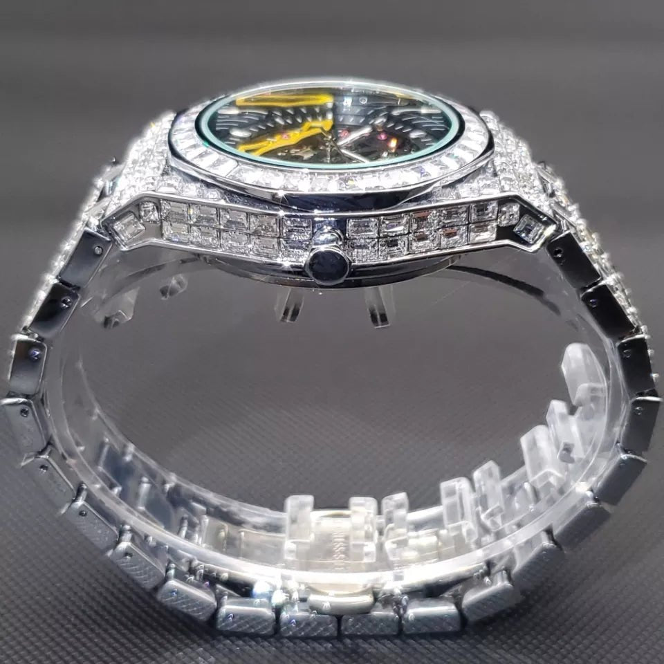 Baguette Diamond Tycoon Mechanical Watch