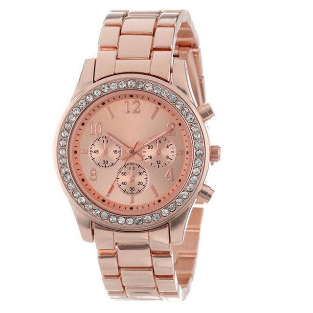 18K Gold Diamond Bezel Watch