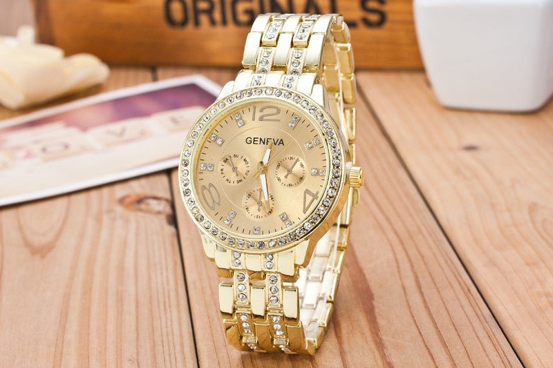 18K Gold Diamond Face Watch 2