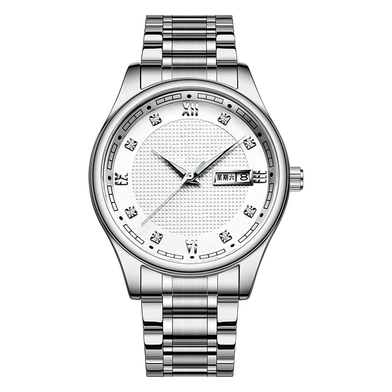 Waterproof stainless steel band quartz men's and women's watches