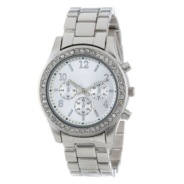 18K Gold Diamond Bezel Watch
