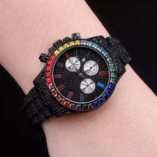 18K Gold Rainbow Diamond Watch