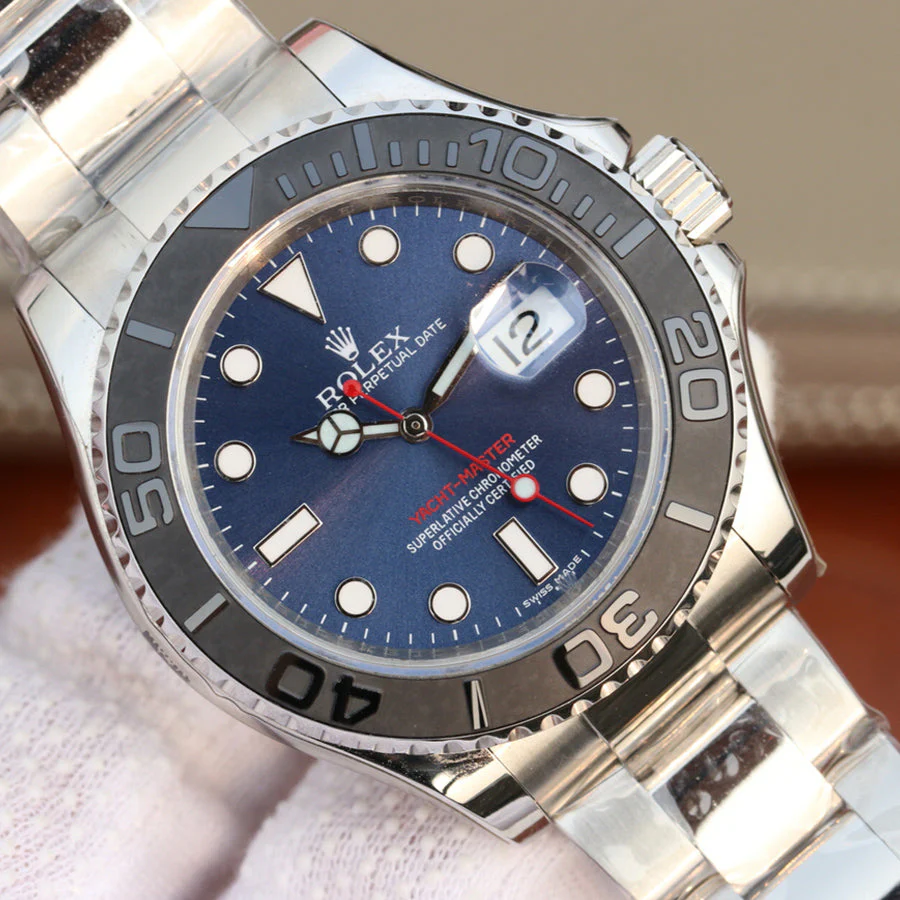 YACHT MASTER 1 ( BLACK & BLUE DIAL ) STAINLESS STEEL 40MM Super