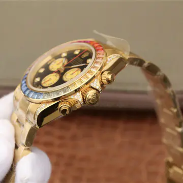 DAYTONA RAINBOW DIAMOND YELLOW GOLD STAINLESS STEEL 40MM Super