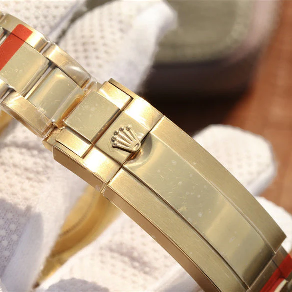 SUBMARINER GOLDEN BLUE / RED DIAMOND BLACK DIAL 40MM Super