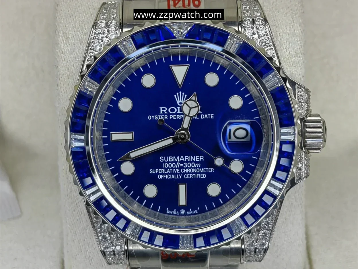 SUBMARINER SILVER BLUE DIAMOND 40MM Super