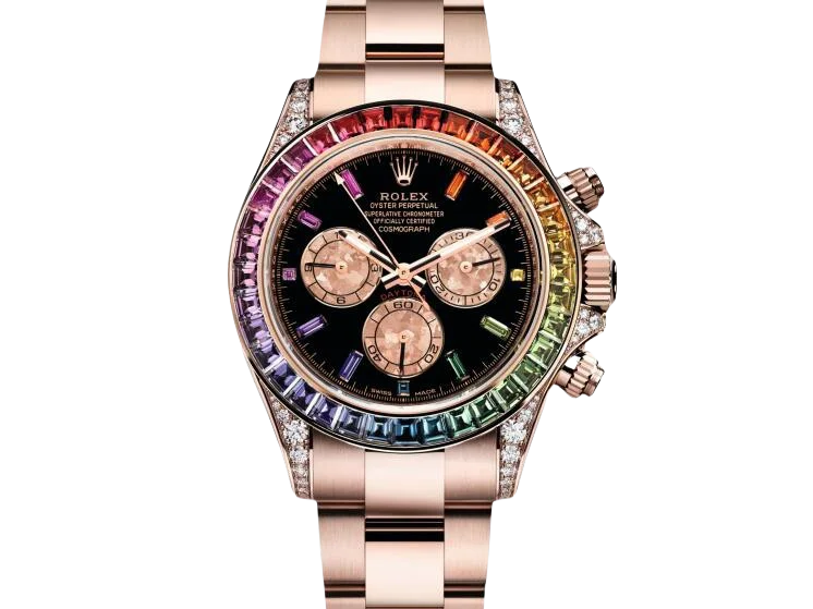 DAYTONA RAINBOW DIAMOND ROSE GOLD STAINLESS STEEL40MM Super