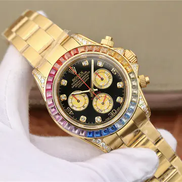 DAYTONA RAINBOW DIAMOND YELLOW GOLD STAINLESS STEEL 40MM Super