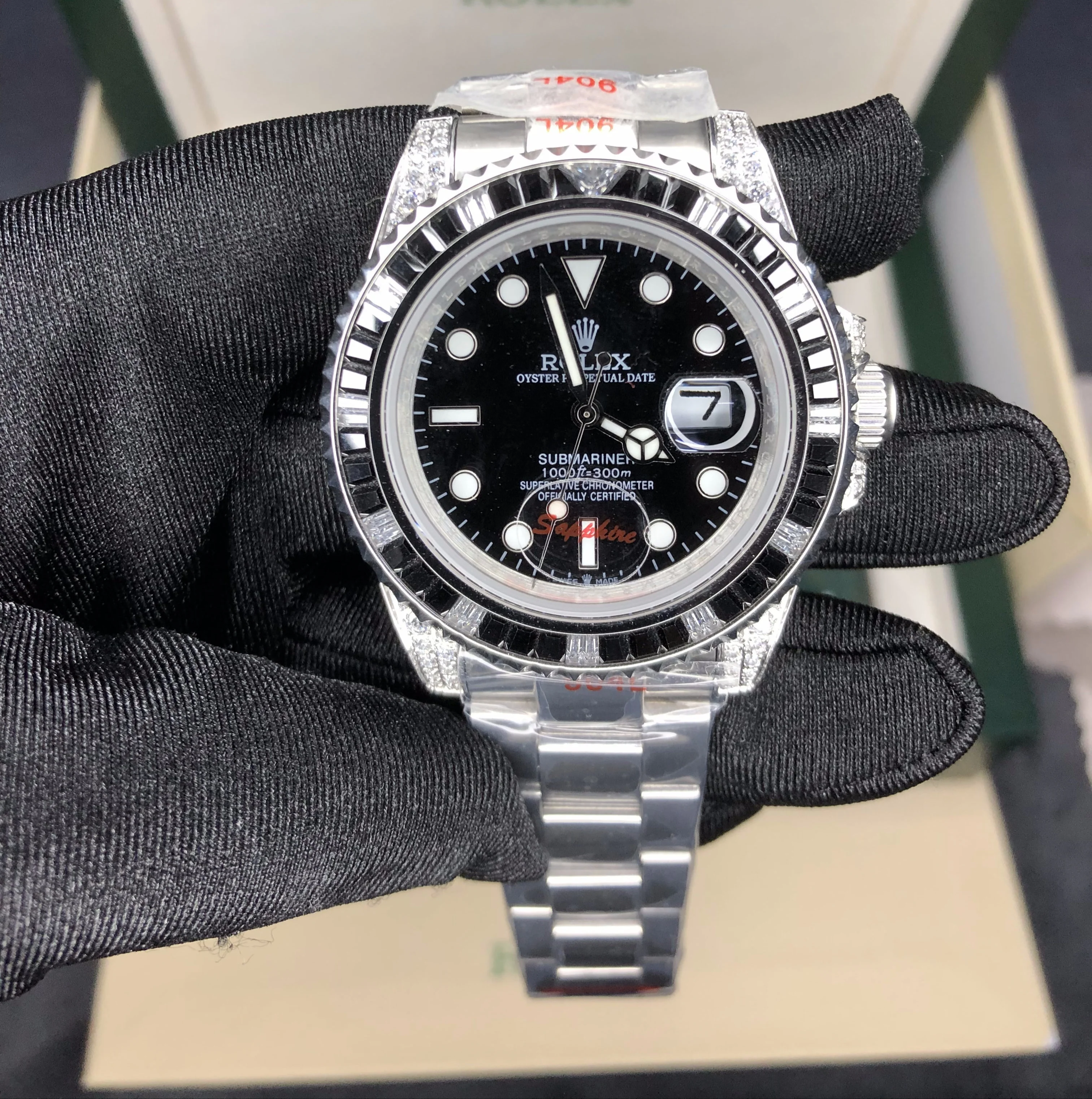 SUBMARINER SILVER BLACK DIAMOND 40MM Super