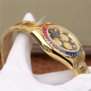 DAYTONA RAINBOW DIAMOND YELLOW GOLD STAINLESS STEEL 40MM Super