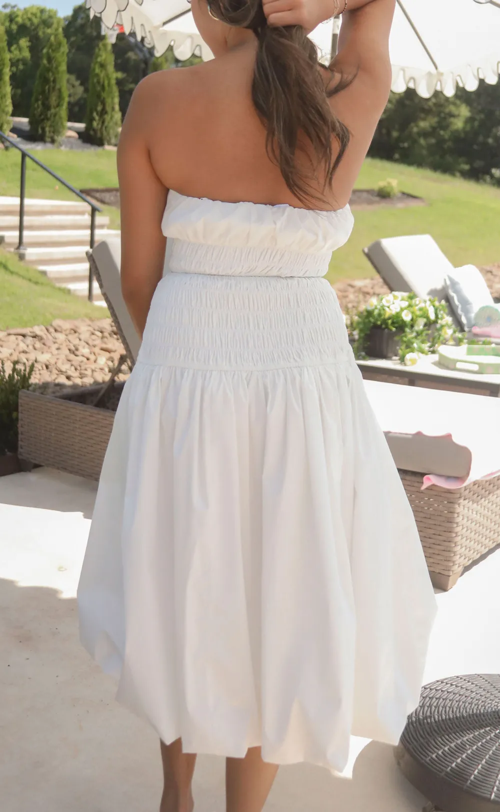 Strapless Crop Top and High waisted Skirt Set