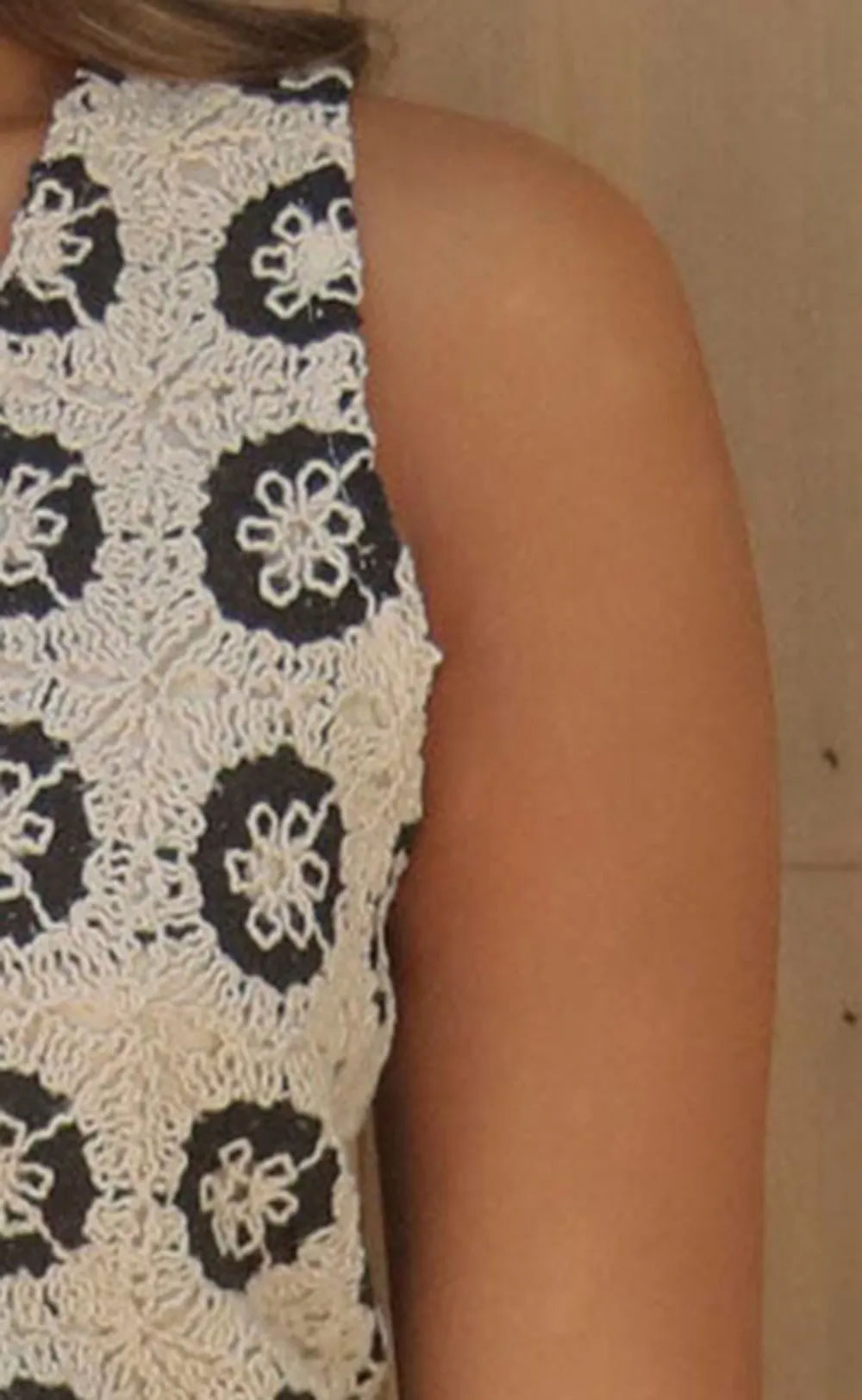 Sleeveless Patterned Crop Top and Skirt Set