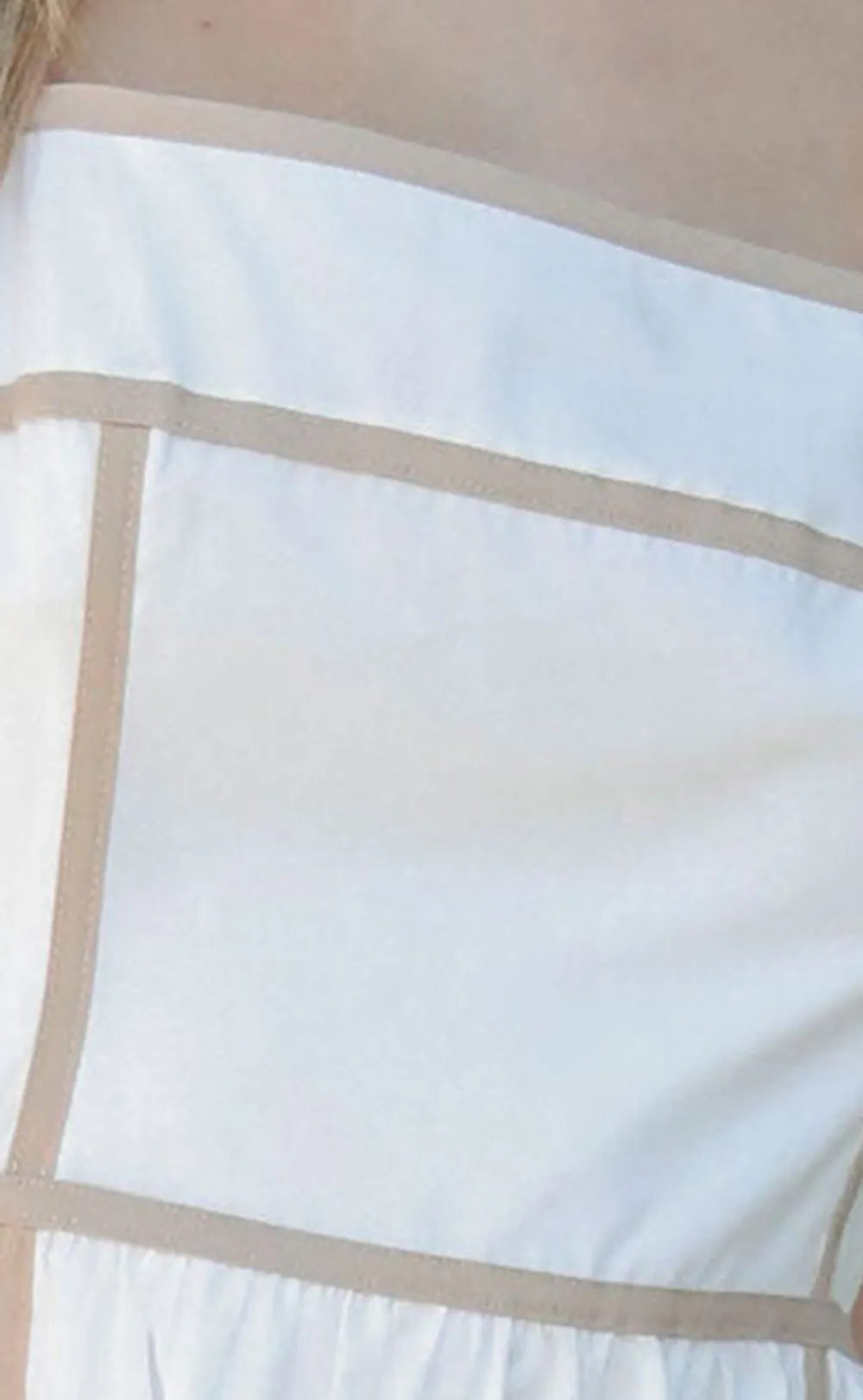 White Tiered Strappy Maxi Dress