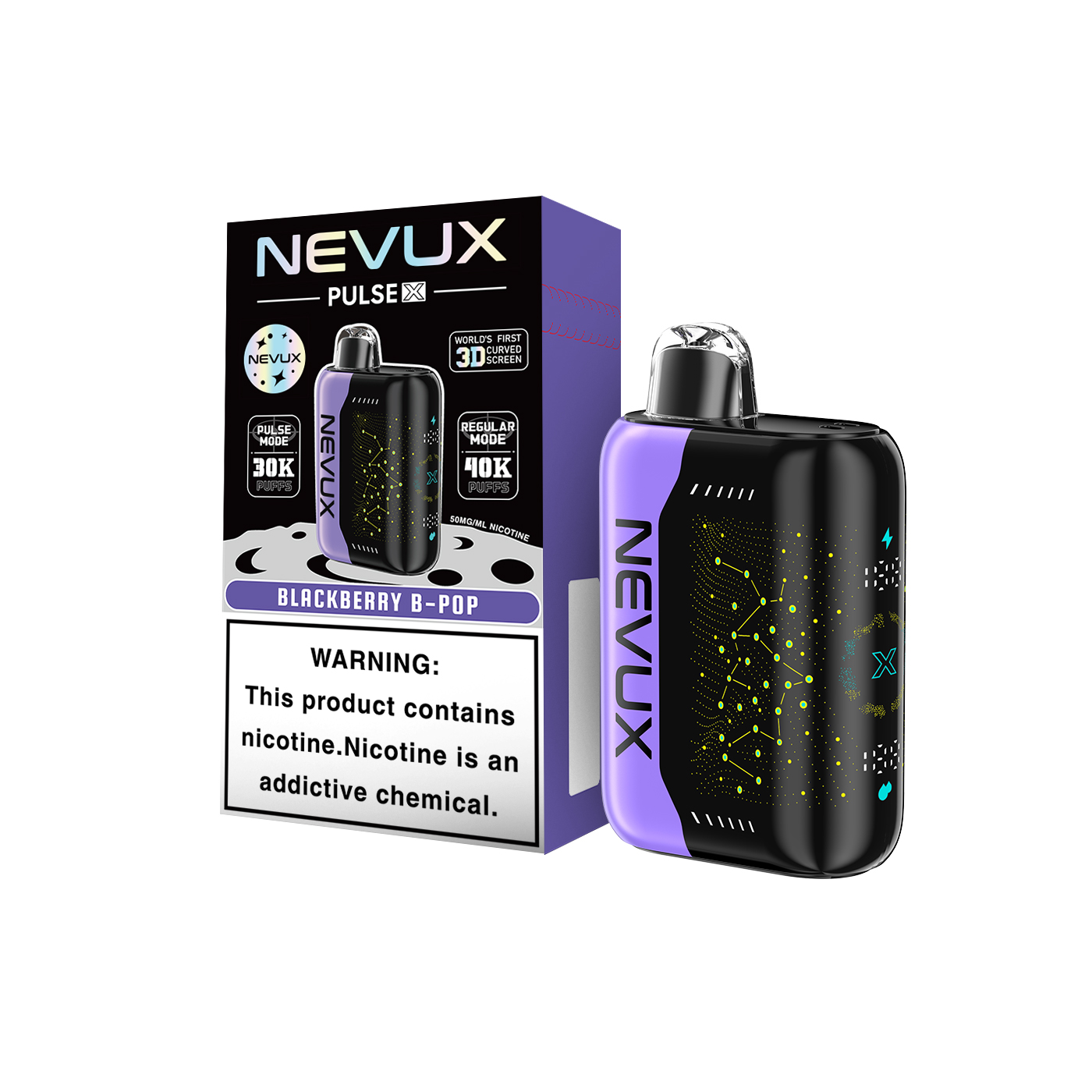 NEVUX Pulse Power Super Boost Disposable Vape | 40K/30K Puffs & Star UI Design - NevuxVape