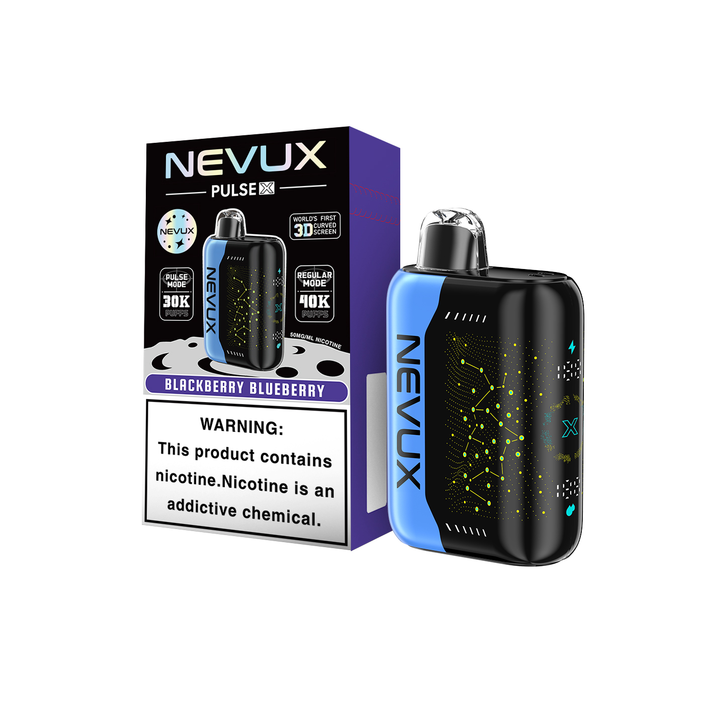 NEVUX Pulse Power Super Boost Disposable Vape | 40K/30K Puffs & Star UI Design - NevuxVape