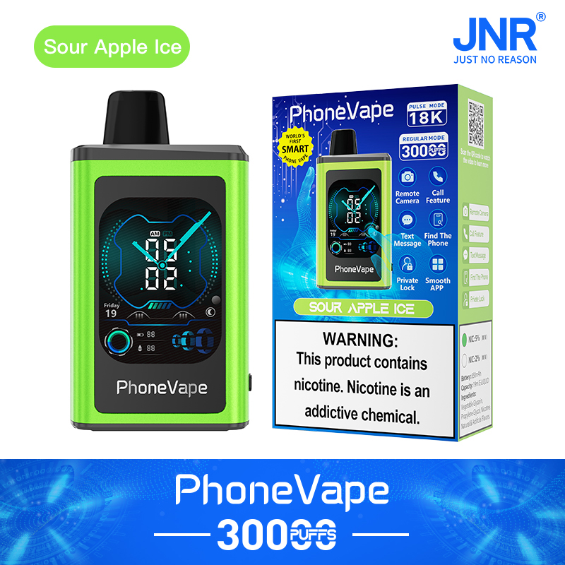 JNR PhoneVape 30K Disposable Vape-Sour Apple lce - Nevux Vape