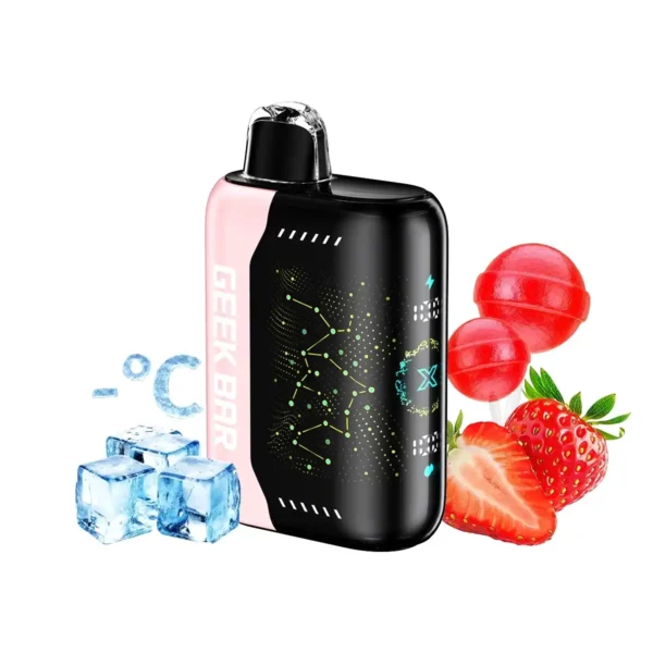 Strawberry B Pop GEEK BAR Pulse X 25K Disposable Vape - Nevux Vape