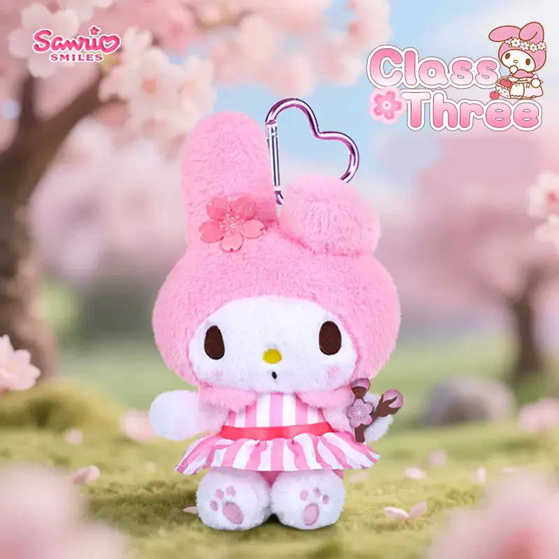Authentic My Melody Sakura Series Plush Doll Keyrings
