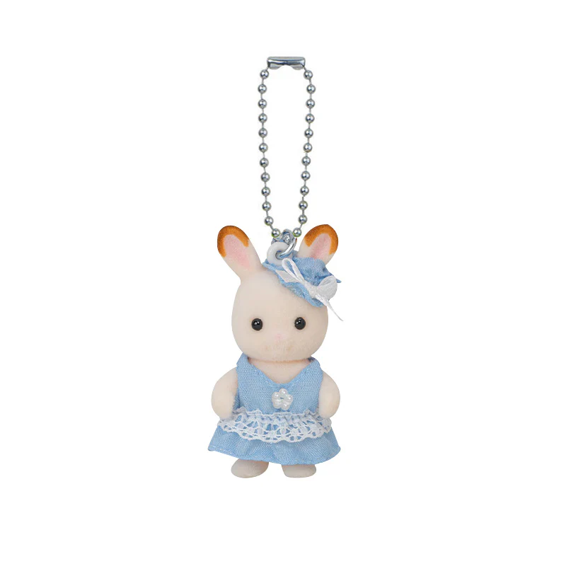 Sylvanian Families Bluebell Chocolate Rabbit Baby Keychain