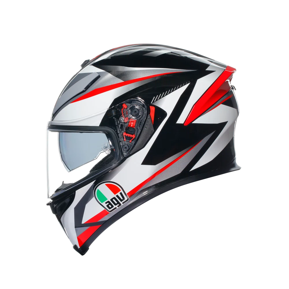K5 S AGV DOT(ECE) MULTI MPLK - PLASMA WHITE/BLACK/RED