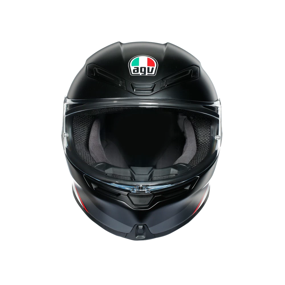 K6 AGV DOT(ECE) MULTI MPLK - MINIMAL PURE MATT BLACK/WH/RED