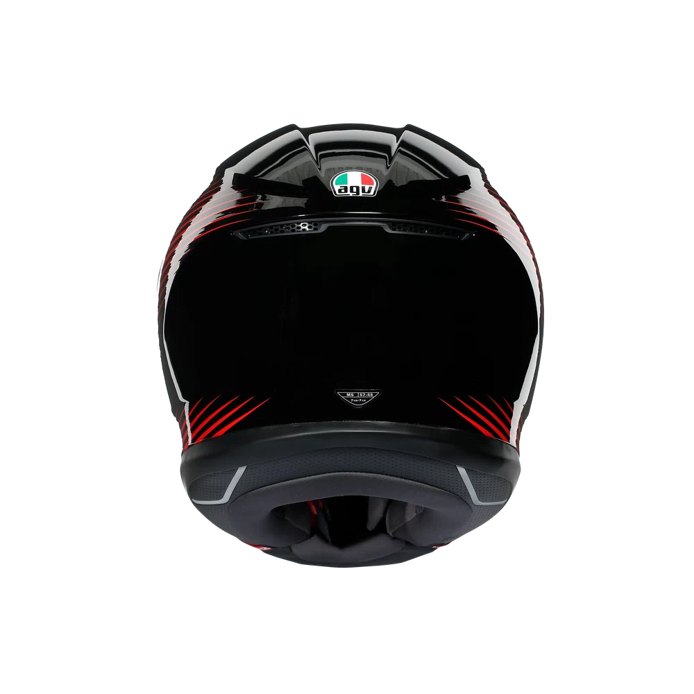 K6 AGV DOT(ECE) MULTI MPLK - RUSH BLACK/RED