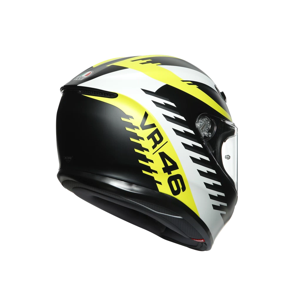 K6 AGV DOT(ECE) TOP MPLK - RAPID 46 MATT BLACK/WH/YELLOW